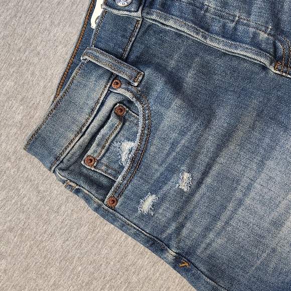 Denim Blue Distressed Women Shorts DAZE FRAYED - Picture 2 of 15